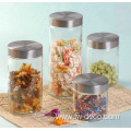 custom logo glass food storage container jar